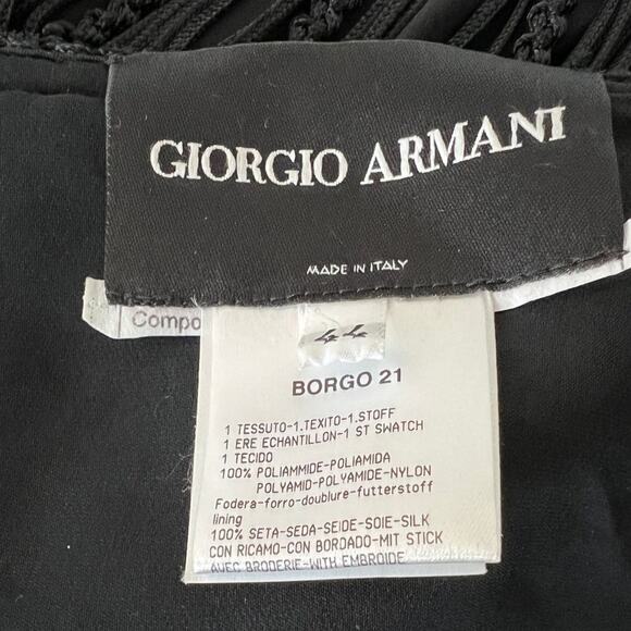 Vintage Giorgio Armani Macramé Crochet Fringe Jacket – Boho Luxe Statement Piece - Picture 7 of 8